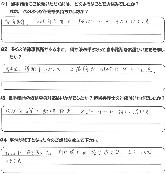 匿名希望・20代・会社員のアンケート